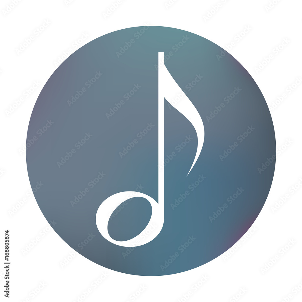 Farbiger Button - Musiknote Farbiger Button - Musiknote