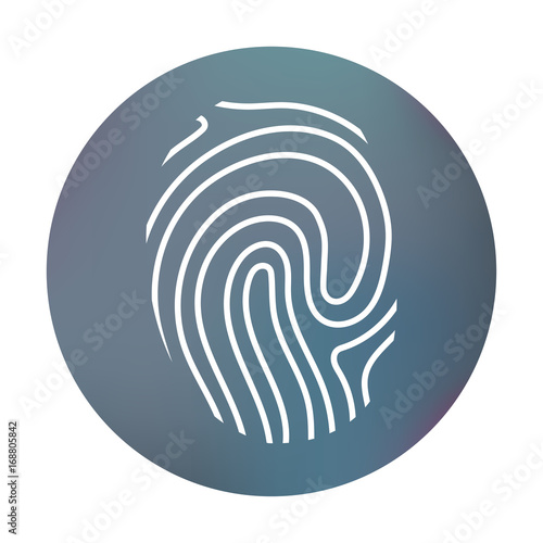 Farbiger Button - Daumenabdruck