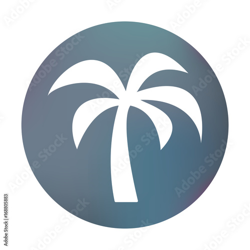 Farbiger Button - Palme