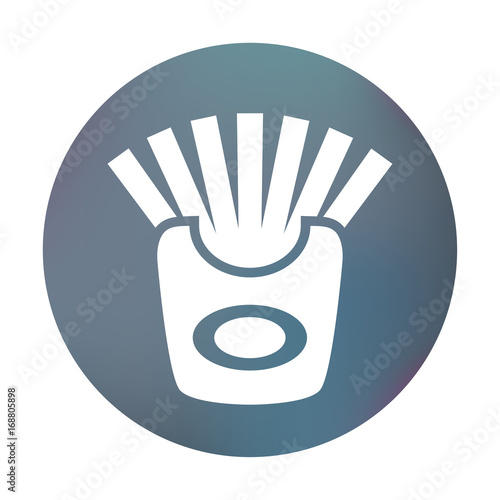 Farbiger Button - Pommes