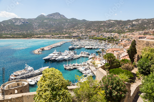 The marina in Calvi, Corsica, France photo