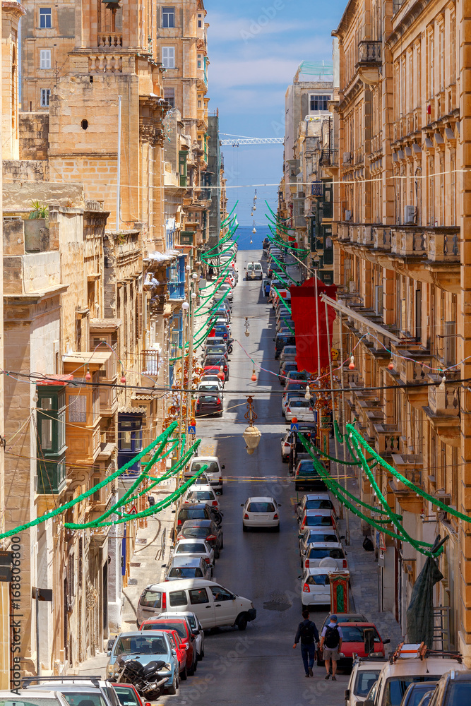 Valletta. Old medieval street.