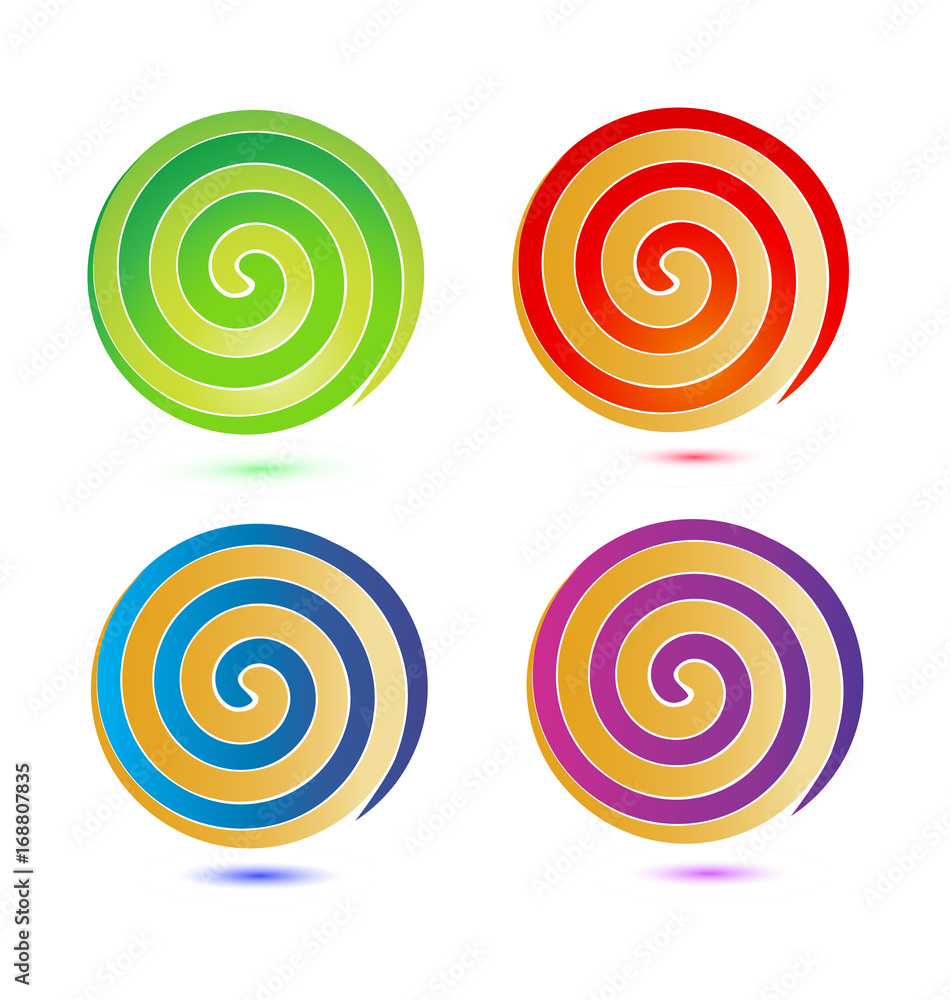 Swirly spiral waves set Swirly spiral waves set