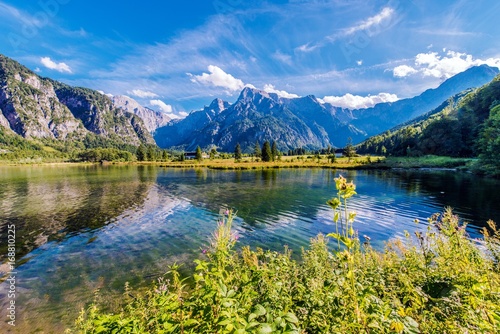Bild auf Leinwand Alpine Lake Almsee Austria