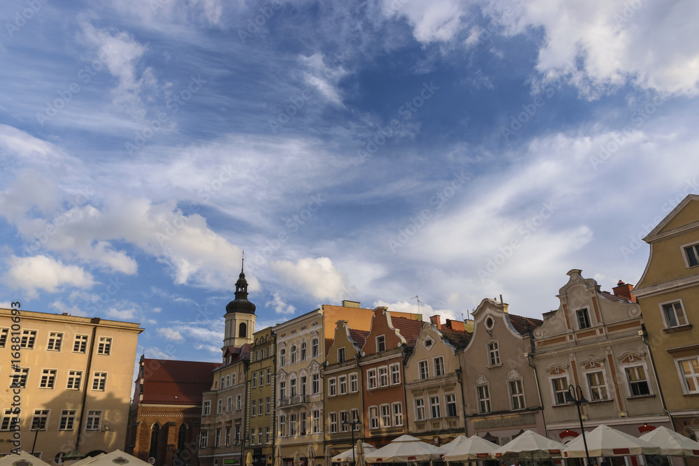 Opole in the clouds. Poland.