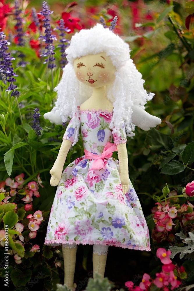 hand-sewn at home doll hand-sewn at home doll