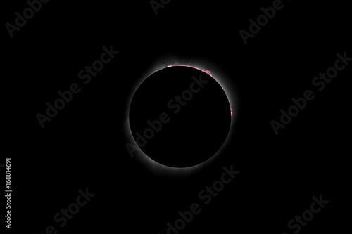 Ring Of Fire Total Solar Eclipse With Promenence