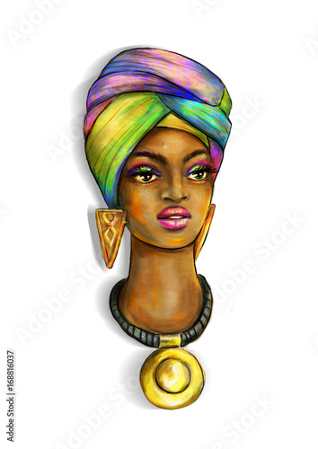 African Abstract girl photo