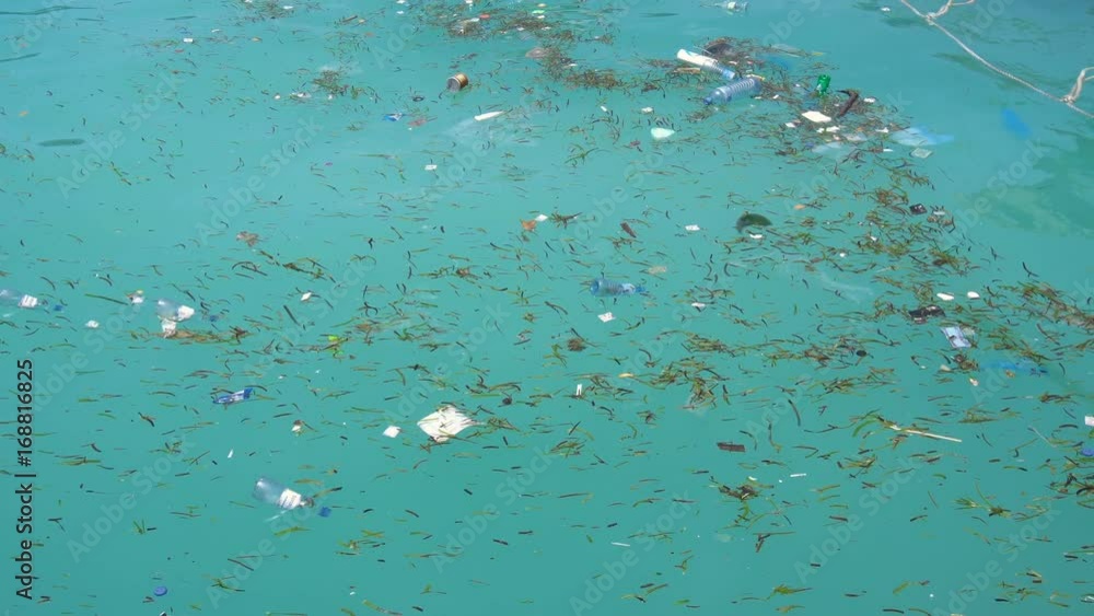 Garbage in the sea. Global pollution problem Garbage in the sea. Global pollution problem