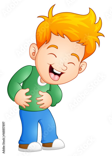 Little boy laughing out loud