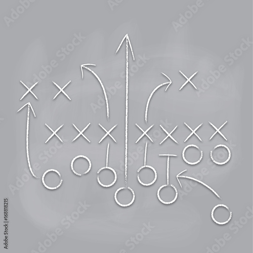 Vector Football Play. Football America. Touchdown