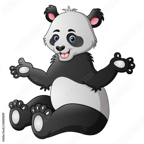 Fototapeta Naklejka Na Ścianę i Meble -  Cute panda cartoon
