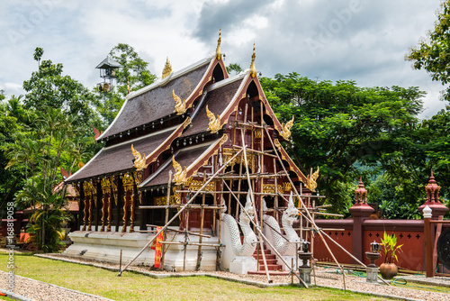 Beautiful church under construction in Aranyawas temple photo