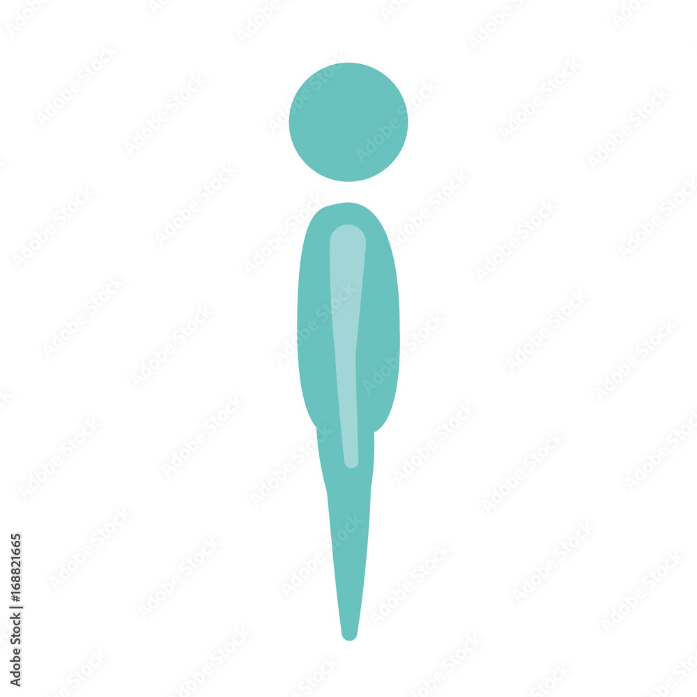color blue silhouette pictogram side view man standing vector illustration color blue silhouette pictogram side view man standing vector illustration