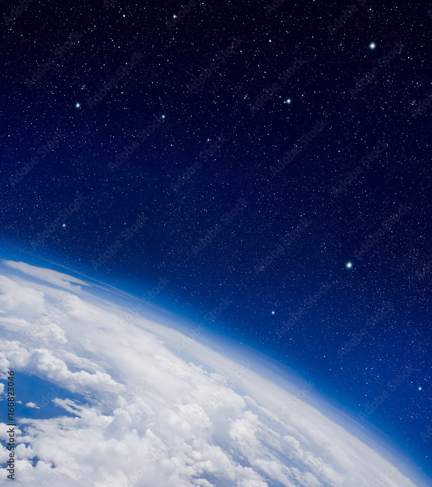 High altitude view between sky and space