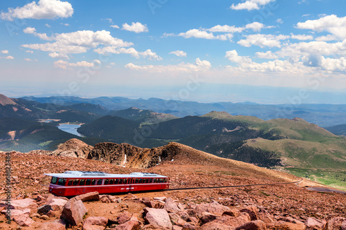 This is a view from the top of Pikes Peak in Colorado Springs, Colorado.