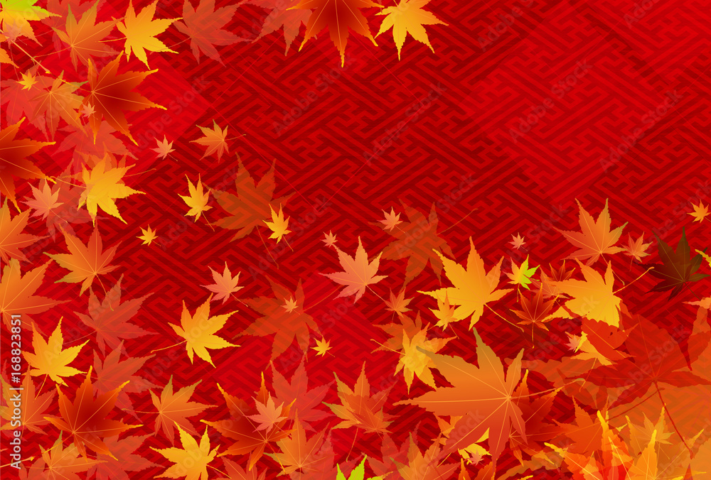 紅葉 秋 和紙 背景 紅葉 秋 和紙 背景