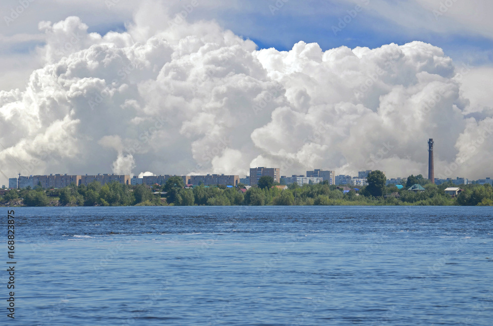 Naklejka premium Волга, летний пейзаж