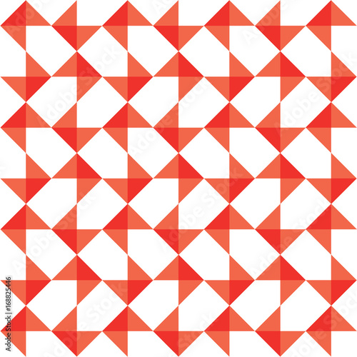 Pattern from red small flag. Vector Vector illustration of the background from red abstract figures in form small flag, triangle in chaos stiletto/ 