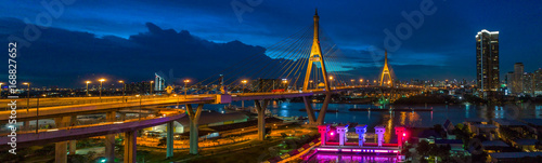The Bhumibol Bridge (Industrial Ring Road Bridge) (Bangkok, Thailand)