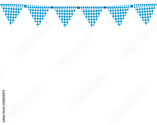 Garland with flags for the Oktoberfest holiday