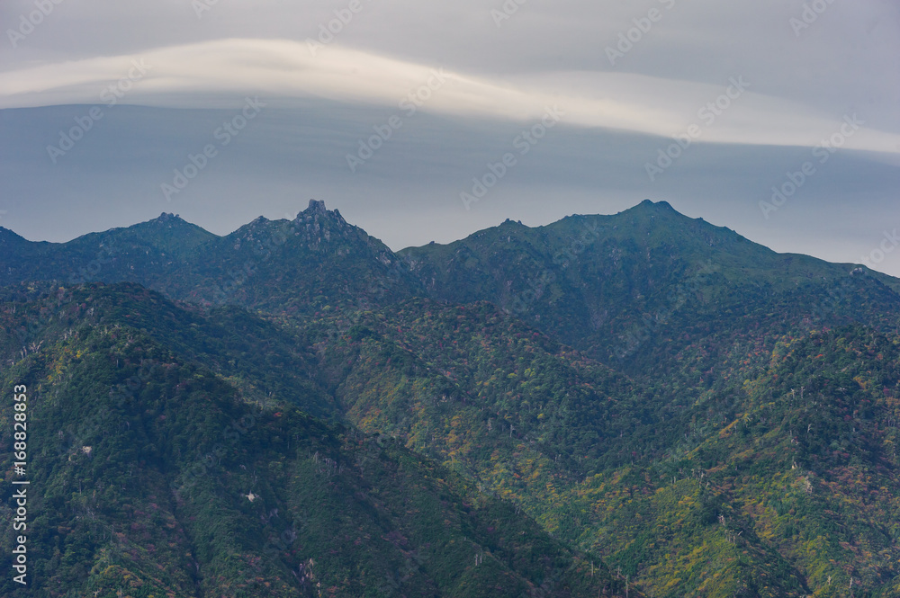 Naklejka premium 屋久島太鼓岩からの展望