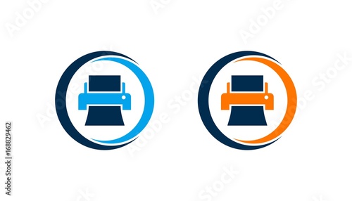 Swoosh Printer Logo
