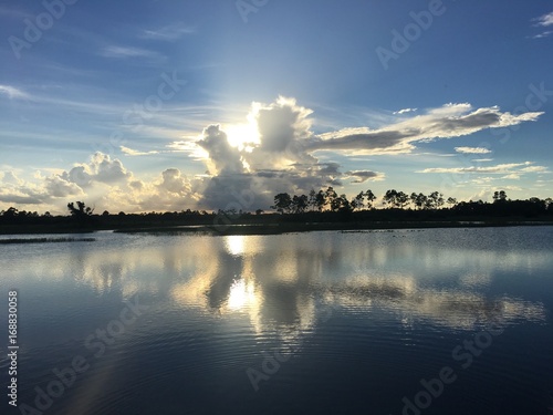 sunset in the everglades marshes of Florida © Jaimie Tuchman