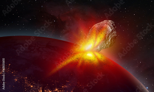 Atak asteroidy na Ziemię „Elementy tego zdjęcia dostarczone przez NASA