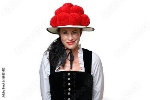 Woman wearing Black Forest traditional dress photo