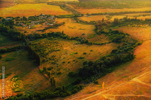 Amazing Crimean landscape at sunset.