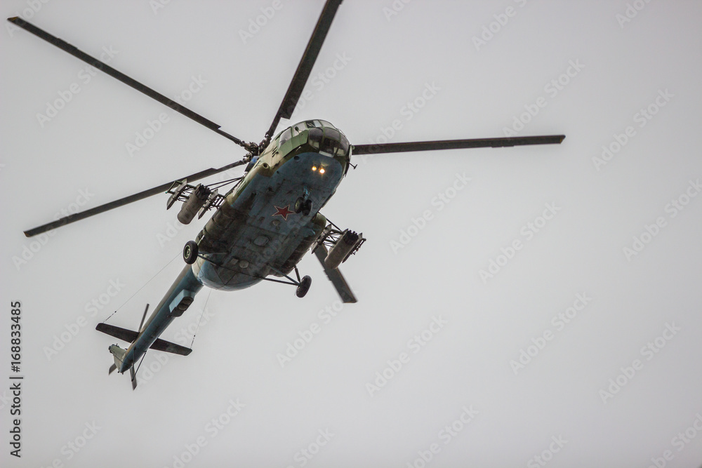 Fototapeta premium Armored helicopter.