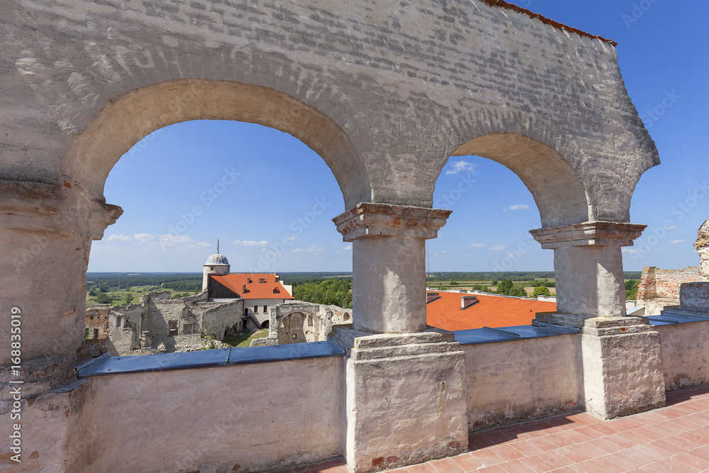 Renaissance castle, defense building, ruins, on a sunny day, Lublin Voivodeship, Janowiec ,Poland