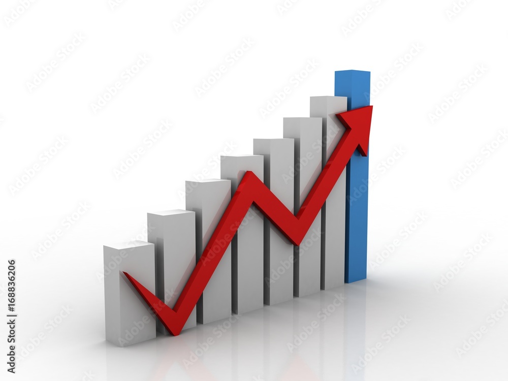 3d rendering Stock market online business concept. business Graph 3d rendering Stock market online business concept. business Graph