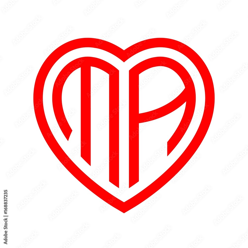 initial letters logo ma red monogram heart love shape initial letters logo ma red monogram heart love shape