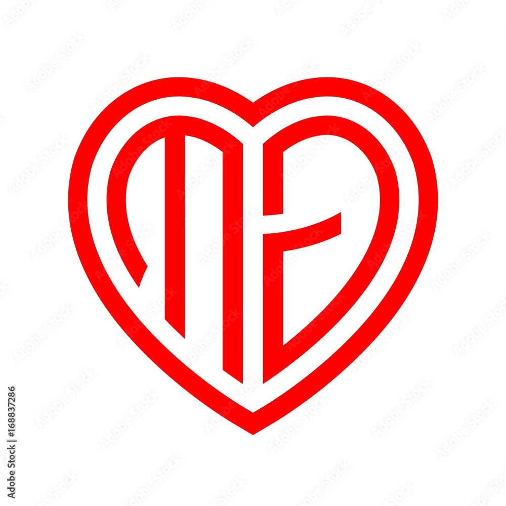 initial letters logo mg red monogram heart love shape initial letters logo mg red monogram heart love shape