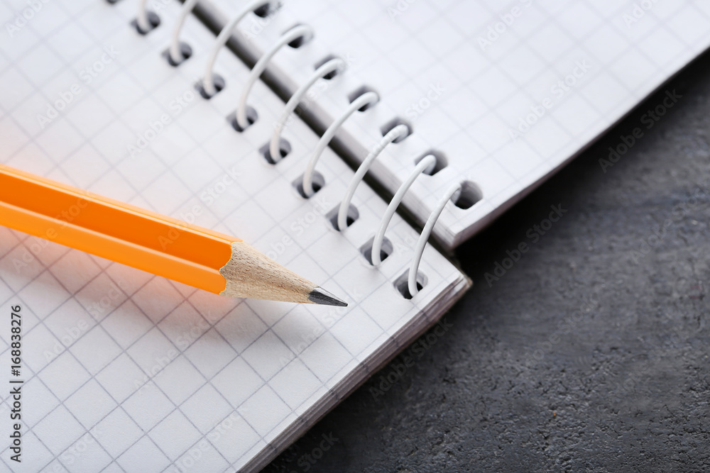 Yellow pencil with notebook Yellow pencil with notebook