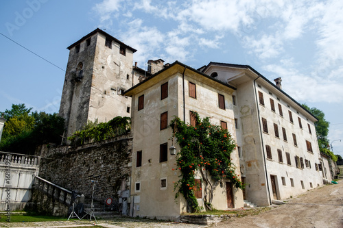 Castle in the town of Feltre, Italy