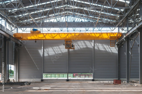 Factory warehouse overhead crane photo