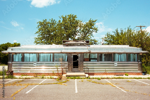Abandoned vintage diner in New Jersey photo