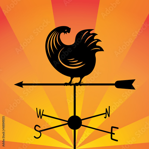 weathervane - running rooster  6