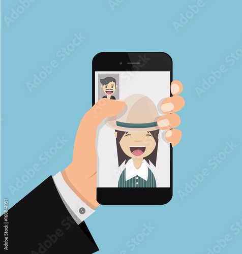 Man using with facetime