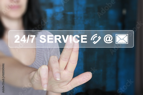 Business button 24 hours service
