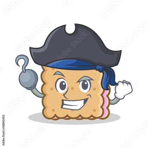 Pirate biscuit cartoon character style