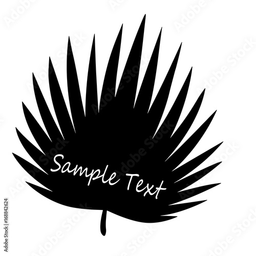 Tropical leaf - close-up. Idea for the logo. Silhouette of a leaf - close-up....