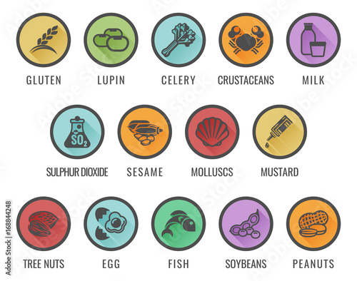 Food Allergen Allergy Icons