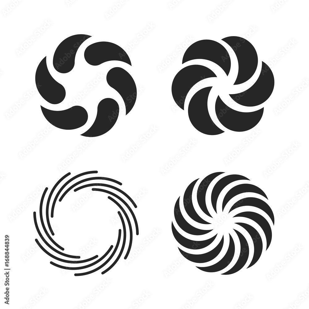 Vortex icons set Vortex icons set