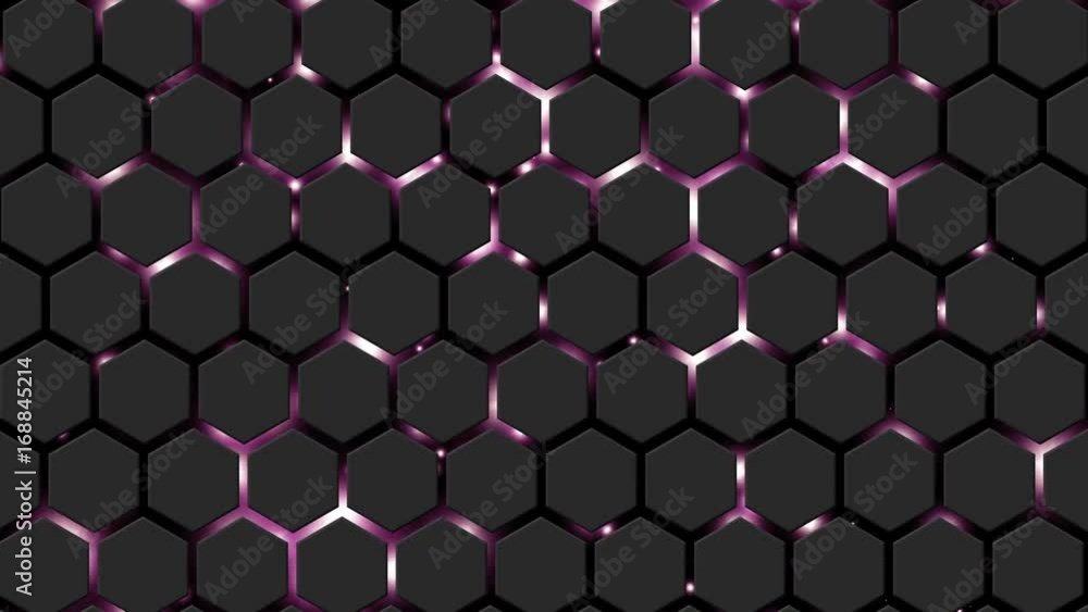 Relaxing animation of the motion of particles between hexagons Relaxing animation of the motion of particles between hexagons