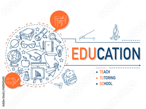Education icons collection illustration design.vector