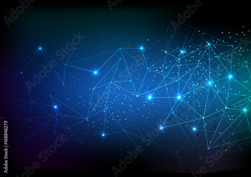vector polygon background abstract technology communication data Science